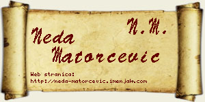 Neda Matorčević vizit kartica